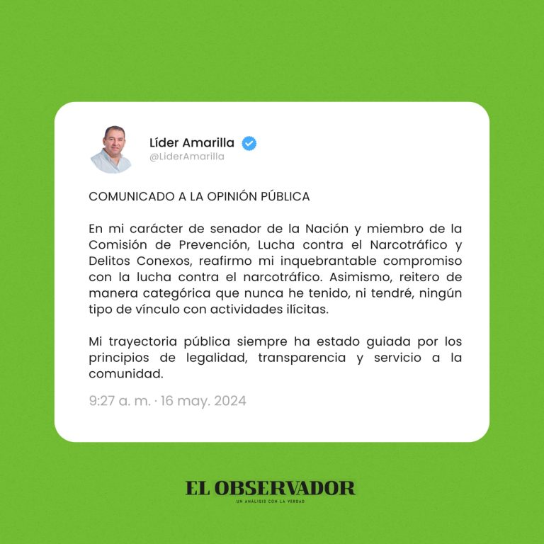 Líder Amarilla busca desmarcarse de vínculos con imputados por tráfico de drogas