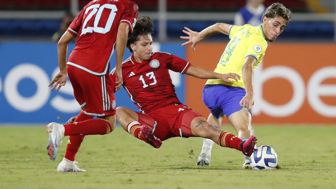 Colombia iguala con Brasil en el Sub 20