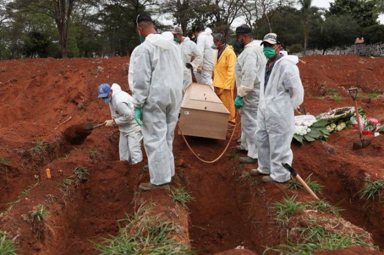 Brasil registra 1.156 nuevas muertes por coronavirus