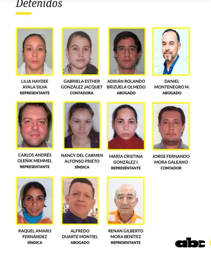 Detenidos en Operativo Pavo Real: cuatro están con domiciliaria y seis con prisión preventiva