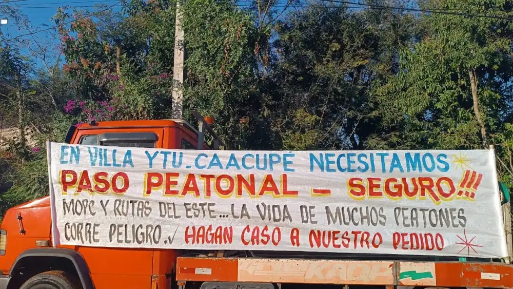 Exigen construcción de pasarela peatonal sobre Ruta PY02 en Caacupé