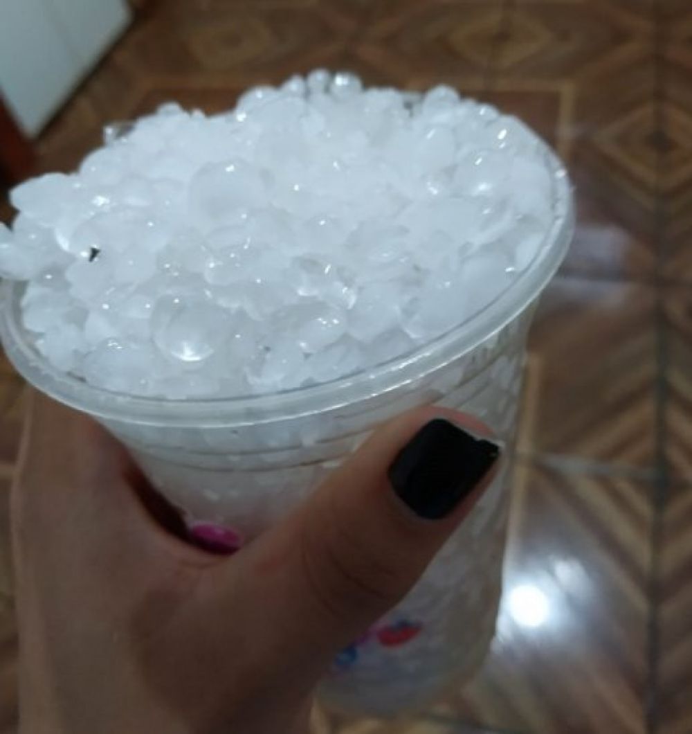 Fuerte temporal con caída de granizos en Pedro Juan Caballero