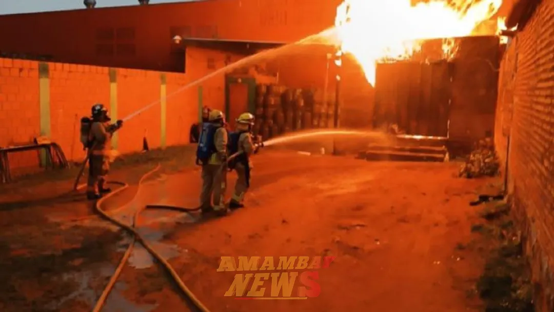 Video: Incendio y explosiones en depósito de garrafas de Caacupé