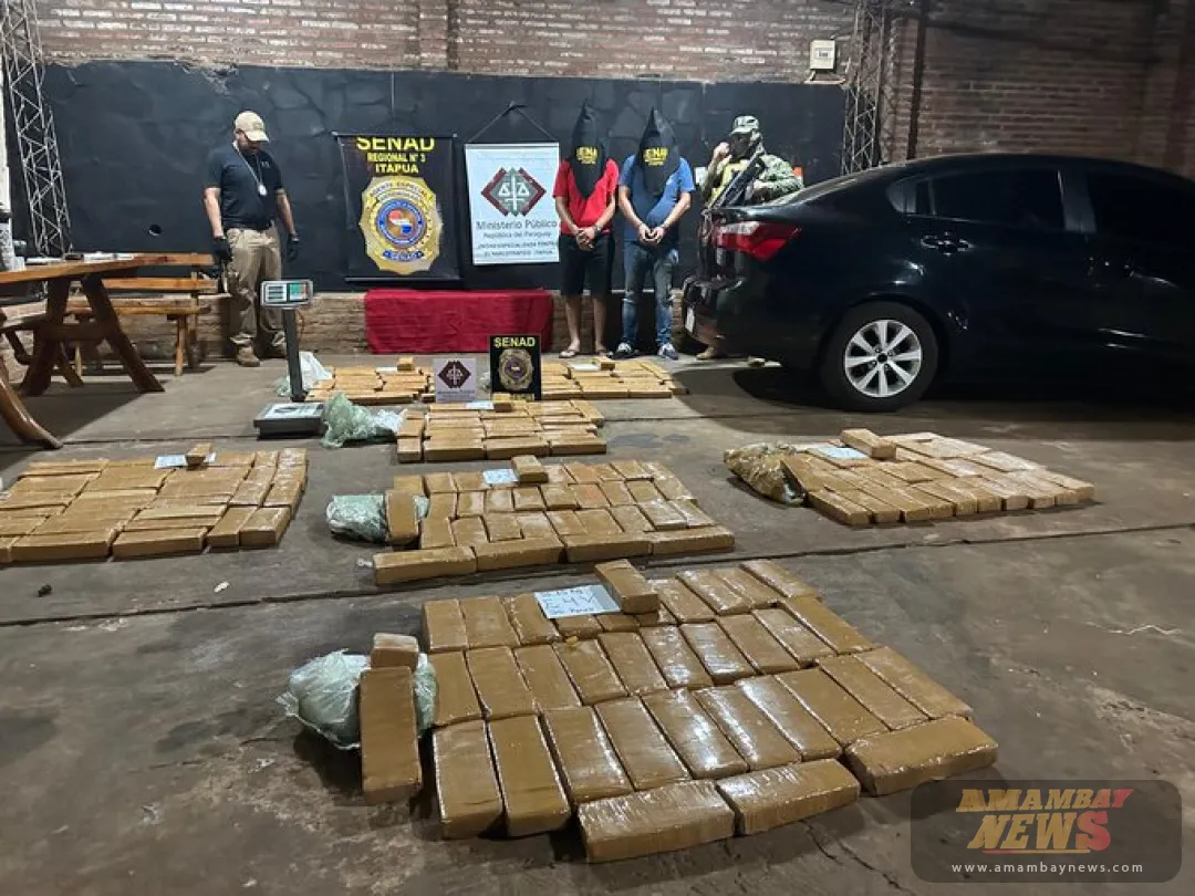 Incautaron una gran carga de marihuana que era transportada en un vehículo en Encarnación
