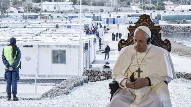 De regreso en Lesbos, Francisco pidió por los refugiados: «Está en juego el futuro de todos»