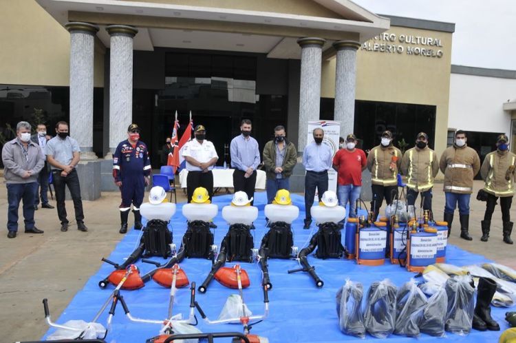 Bomberos recibieron importante donación de la Gobernación de Amambay
