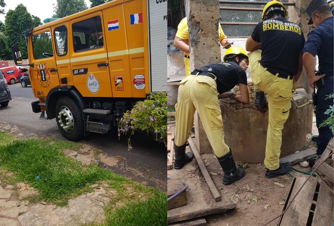 Hombre de 37 años fallece tras caer a un pozo de 8 metros en Asunción