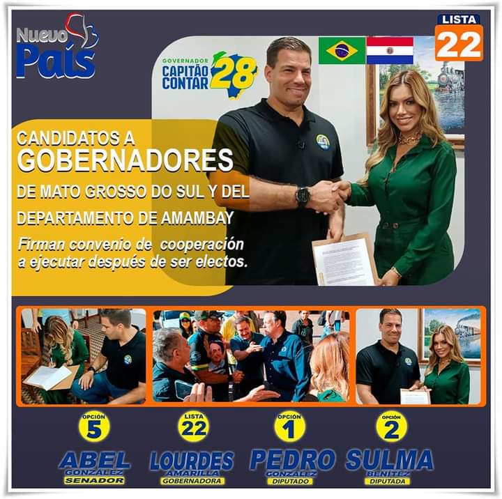 "Malou Amarilla" firmó convenio con candidato a gobernador que perdió elección en Brasil