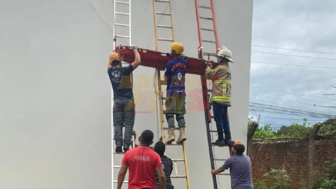 Un trabajador sufre descarga eléctrica en Pedro Juan Caballero