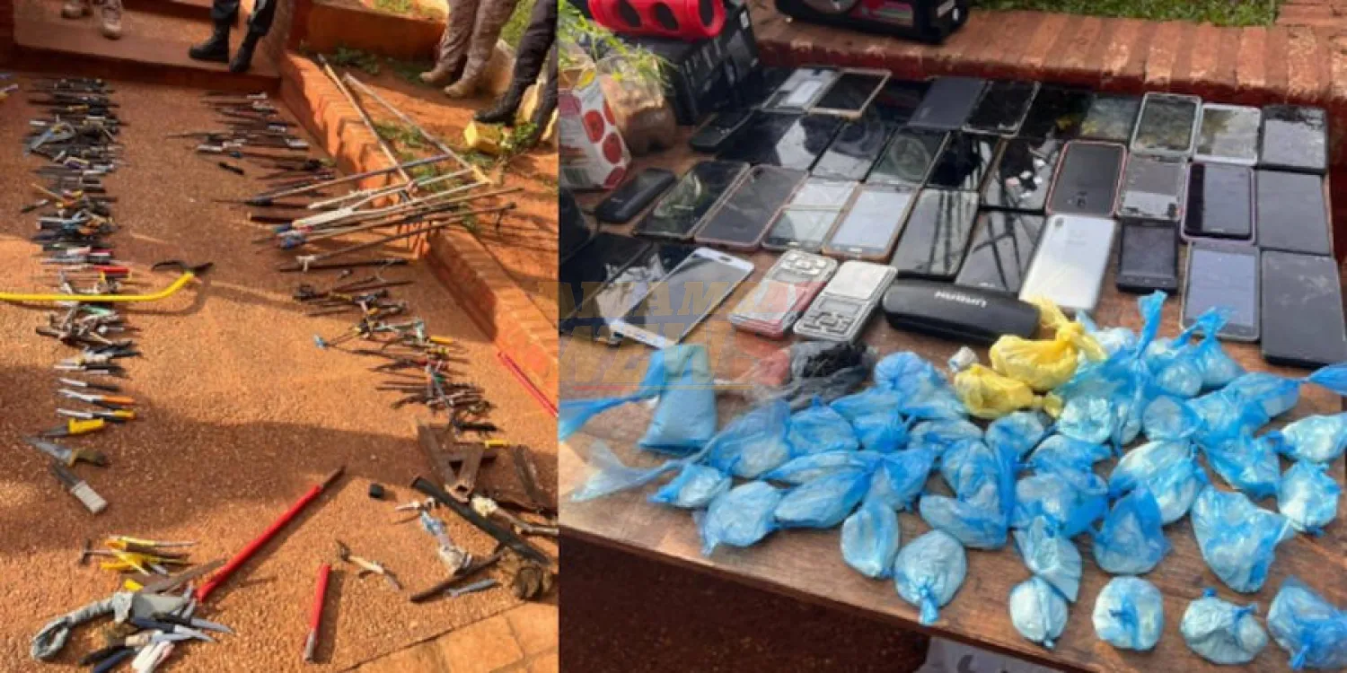Ejecutan requisa en cárcel de Misiones e incautan gran cantidad de objetos prohibidos