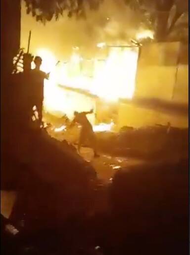 Importante incendio de viviendas registrado anoche en Itá Pyta Punta