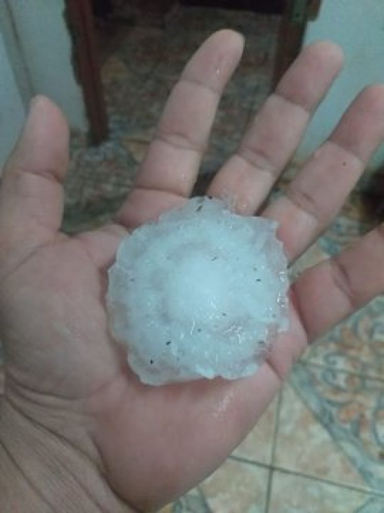 Fuerte granizada alcanza a Paso Horqueta
