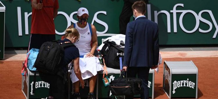 La número 1 mundial Ashleigh Barty abandona en la segunda ronda de Roland Garros
