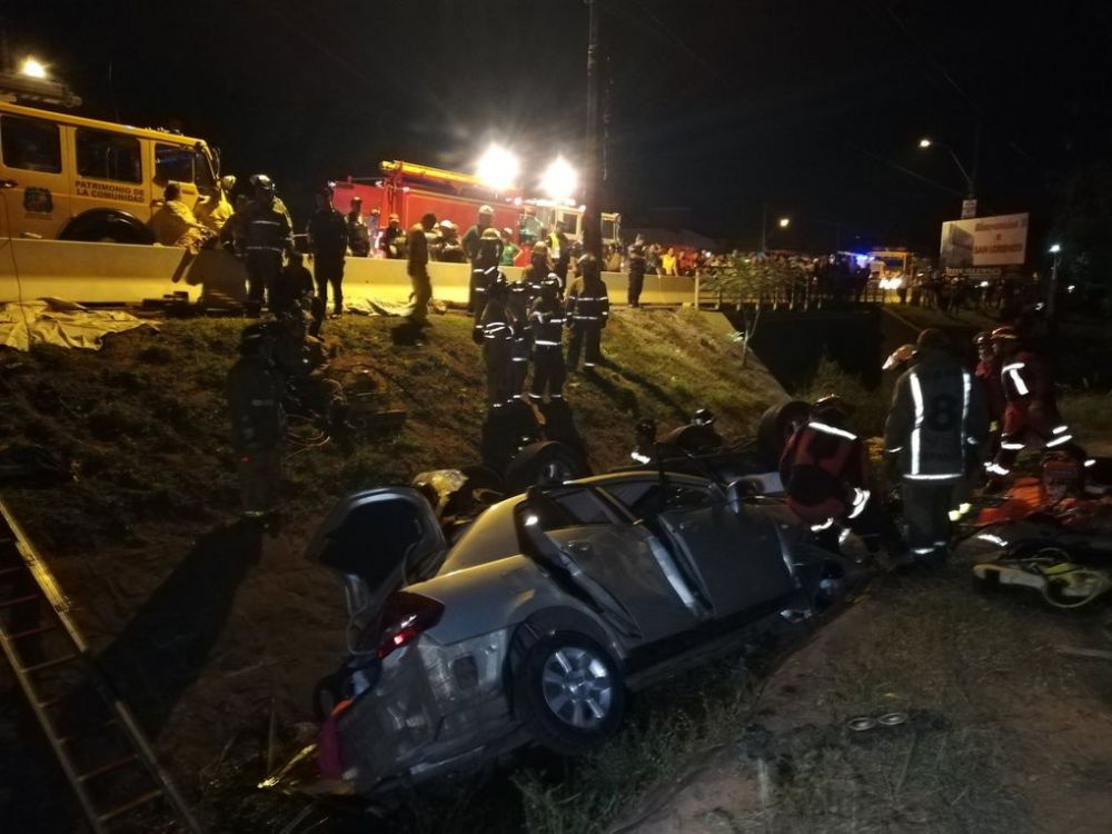 Grave accidente en Capiatá deja dos fallecidos y cuatro heridos