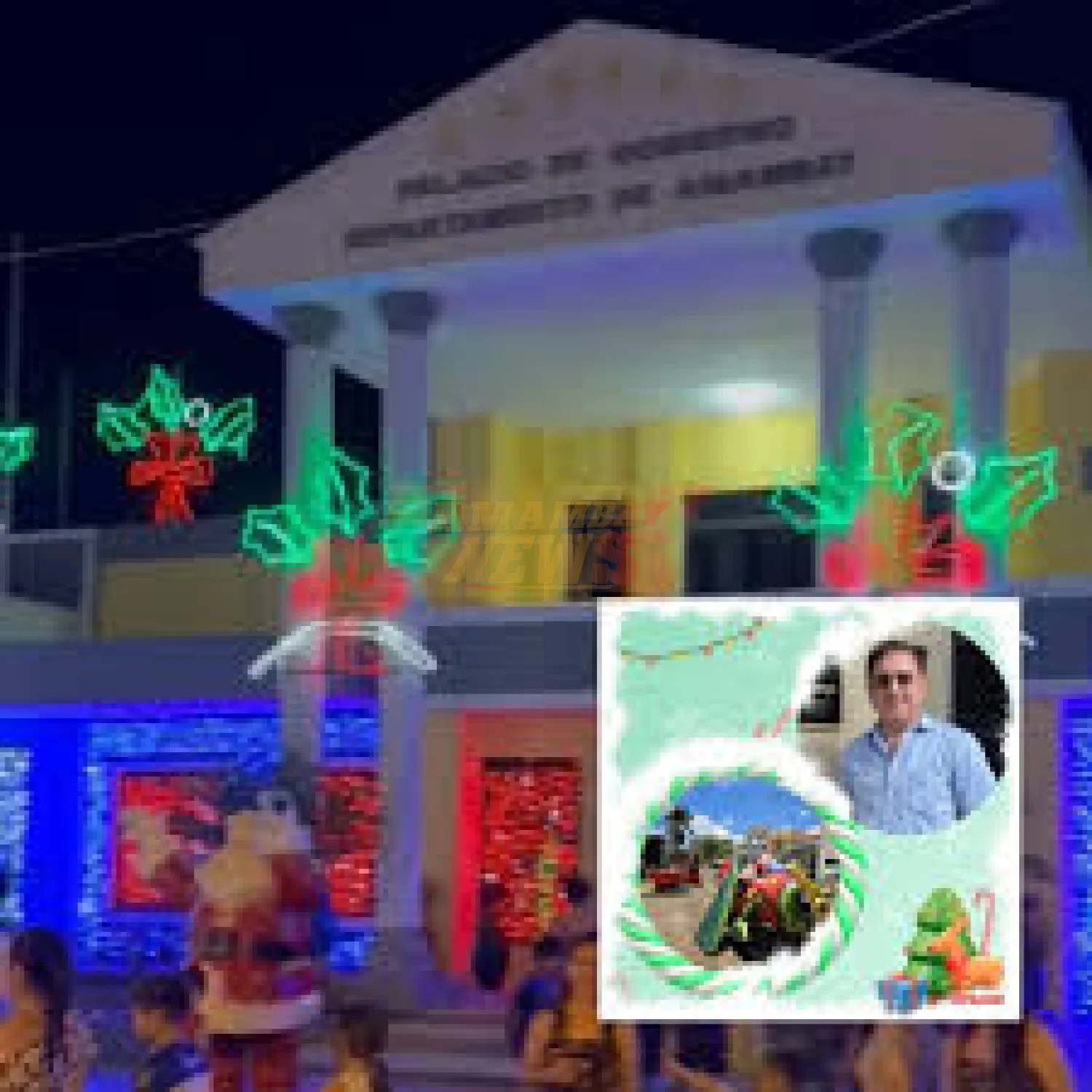 Pedro Mezher, ordenó trabajos de iluminación y ornamentación de la Gobernación y plaza en Pedro Juan Caballero