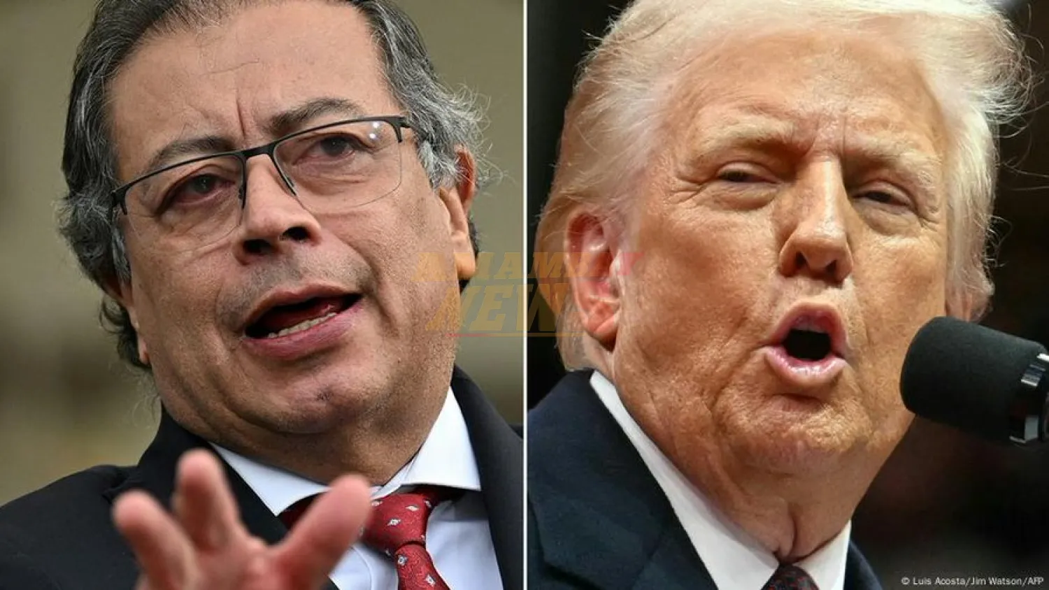 Gustavo Petro y Donald Trump en mutuo ataque verbal