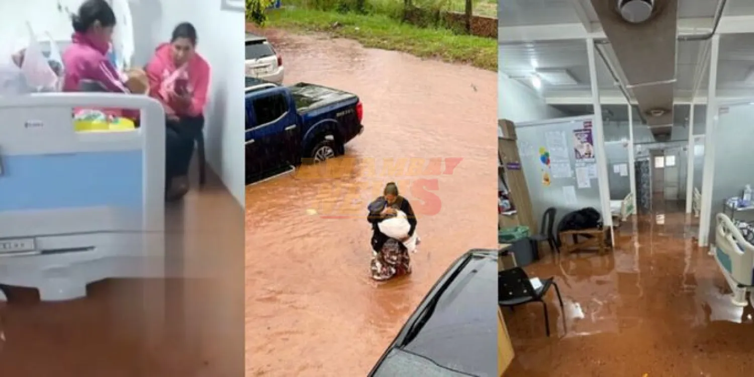 San Pedro, bajo agua tras intensas lluvias: evacuan hospital inundado