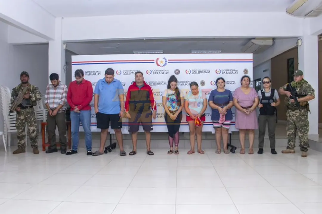 Prisión preventiva para diez miembros de una red de microtráfico desarticulada en el Departamento Central