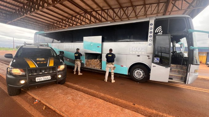 Bus de turismo que salió de Mariano Roque Alonso cae con marihuana en Ponta Porã