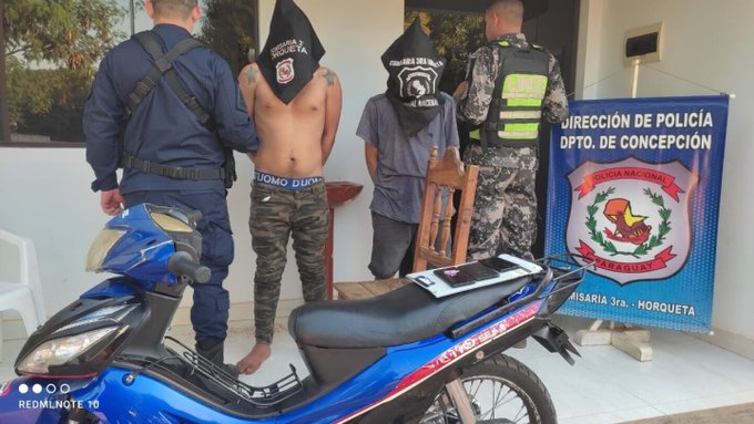 Detienen a dos hombres por hurto agravado en Horqueta