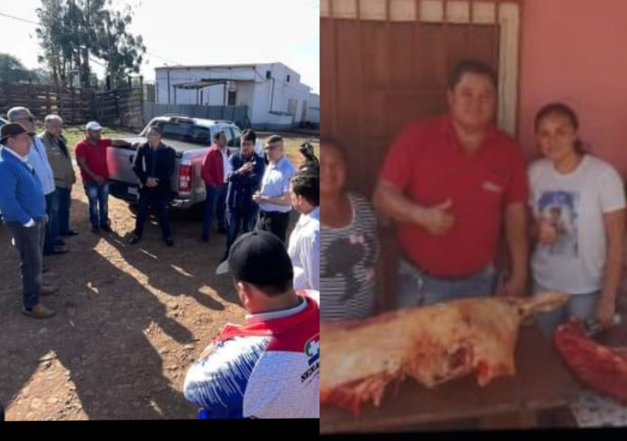 Intendente de PJC y diputado preocupados mientras "Tekoporā" reparte carne de origen clandestina