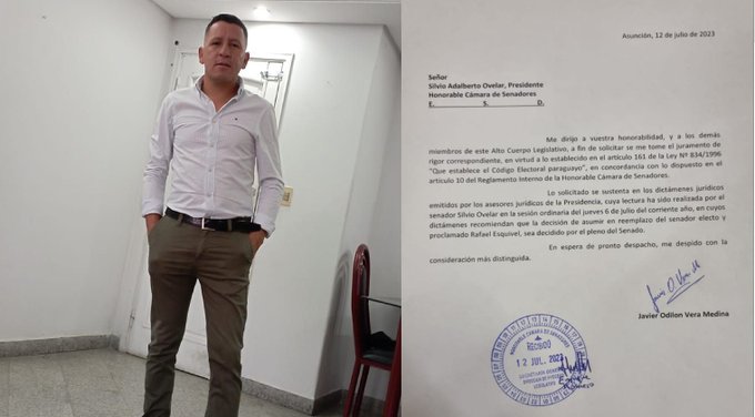 Es oficial: “Chaqueñito” pide jurar como senador en vez de Mbururu