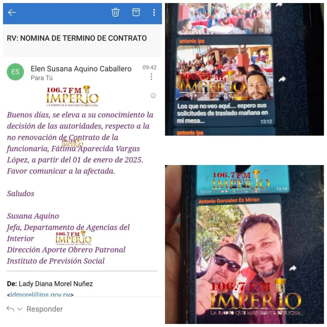 AUDIO: Funcionaria del IPS destituida por no asistir al cumpleaños del gobernador Juancho Acosta