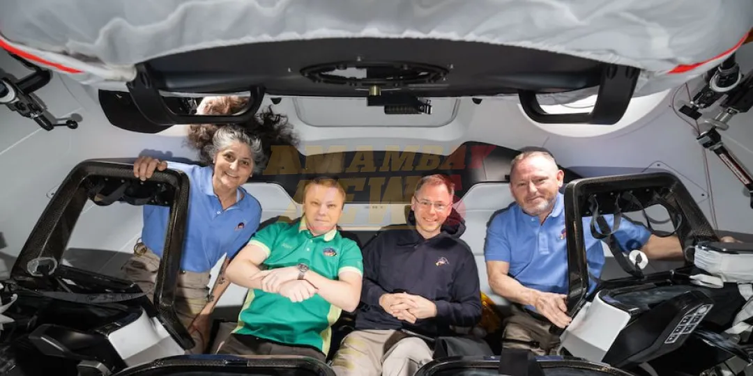 Regresan a la Tierra los astronautas varados hace nueve meses