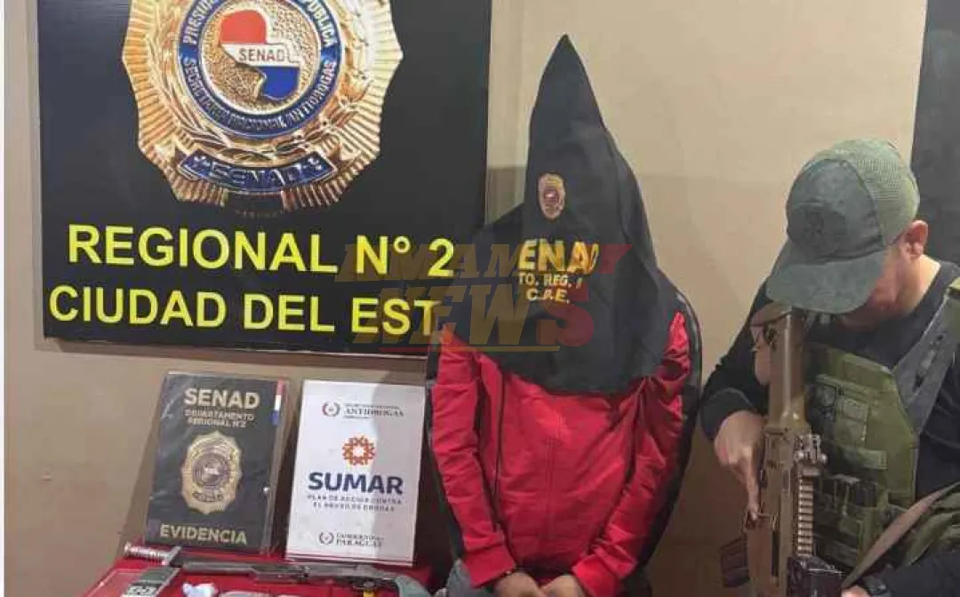 SENAD captura a proveedor clave del microtráfico en Alto Paraná