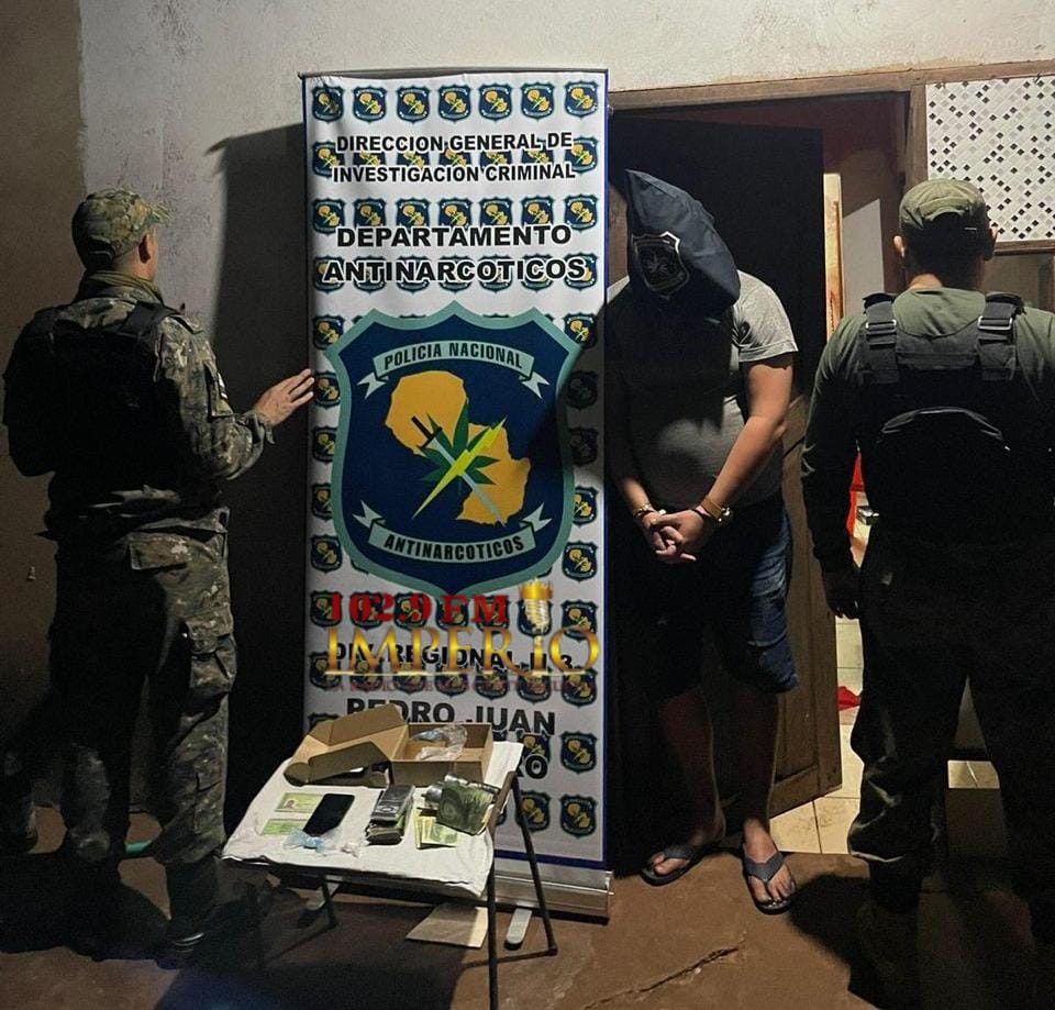 Antinarcóticos: Un detenido con drogas en Pedro Juan Caballero