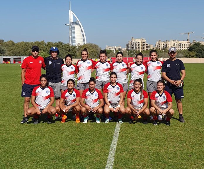 Combinado femenino de rugby seven vela las armas en Dubai