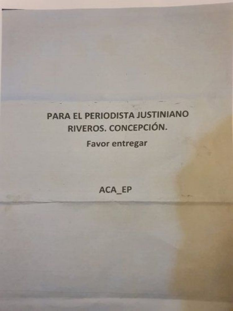 ACA enva panfletos a familia Denis y a corresponsal de H en Concepcin