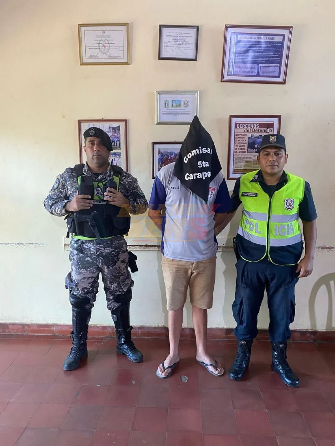 Detención de persona por poseer orden de captura en Paraguarí