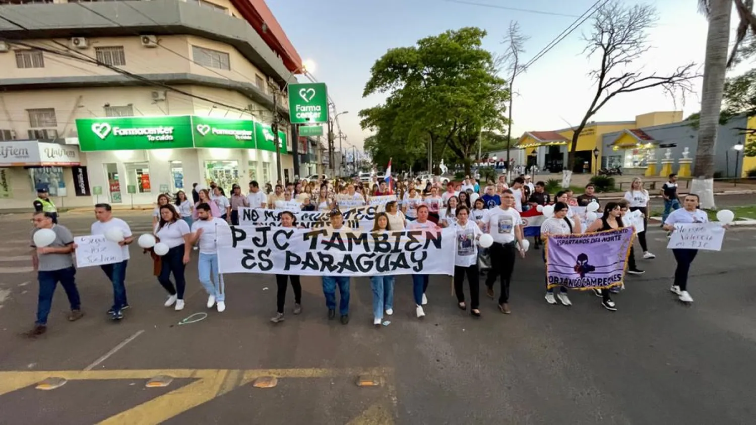 VIDEO: Pedro Juan Caballero se une en una marcha por la paz ante la creciente inseguridad