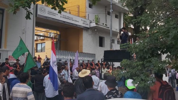 Organizaciones campesinas comenzaron a movilizarse en el microcentro de Asunción