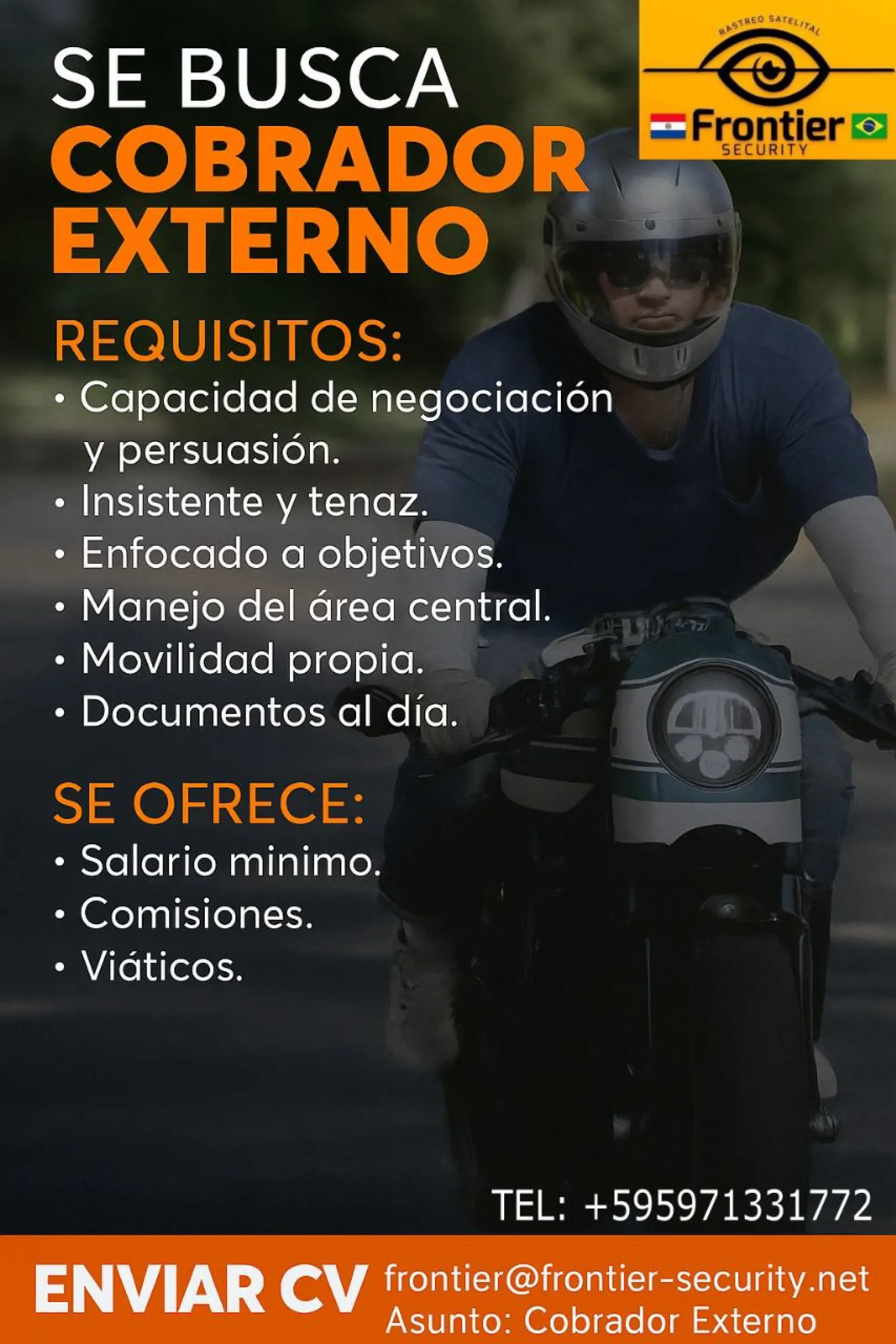 Frontier Security ofrece oportunidad laboral en Pedro Juan Caballero