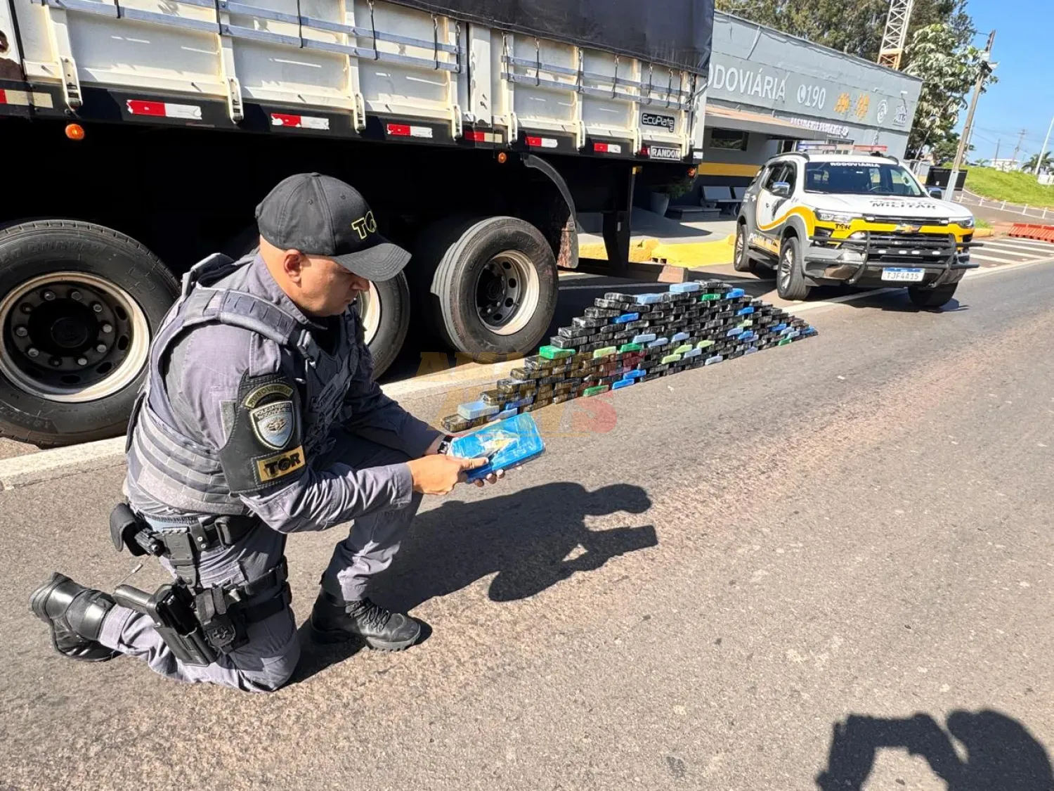 Incautan en São Paulo un camión con 350 kilos de cocaína que salió de Ponta Porã