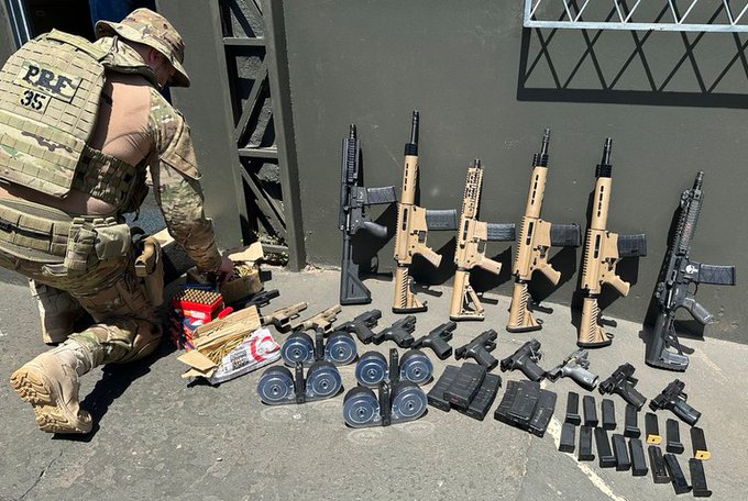 Gran cantidad de armas y drogas traficadas desde Paraguay fueron incautadas en Brasil