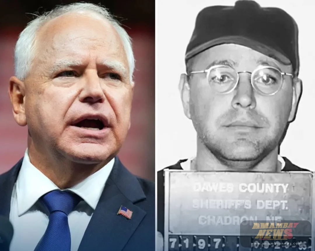 Publican foto de ficha policial del compañero de fórmula de Kamala Harris