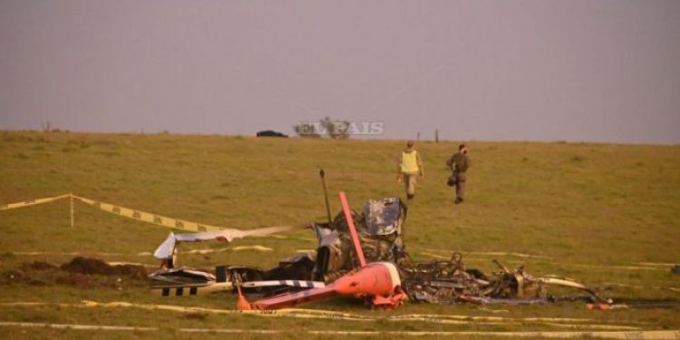 Se estrella en Uruguay helicóptero que trasladaba vacunas contra el Covid-19