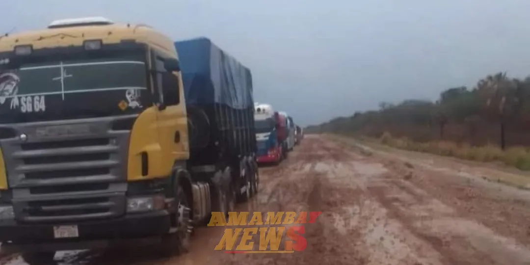 Más de 200 camiones varados en ruta Concepción-Pozo Colorado tras intensas lluvias