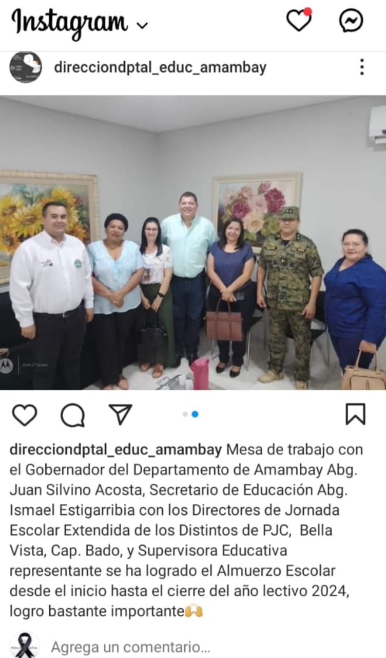 Gobernador no entregó el almuerzo escolar en el 2023, ahora promete entregar desde el primer día de clases del 2024