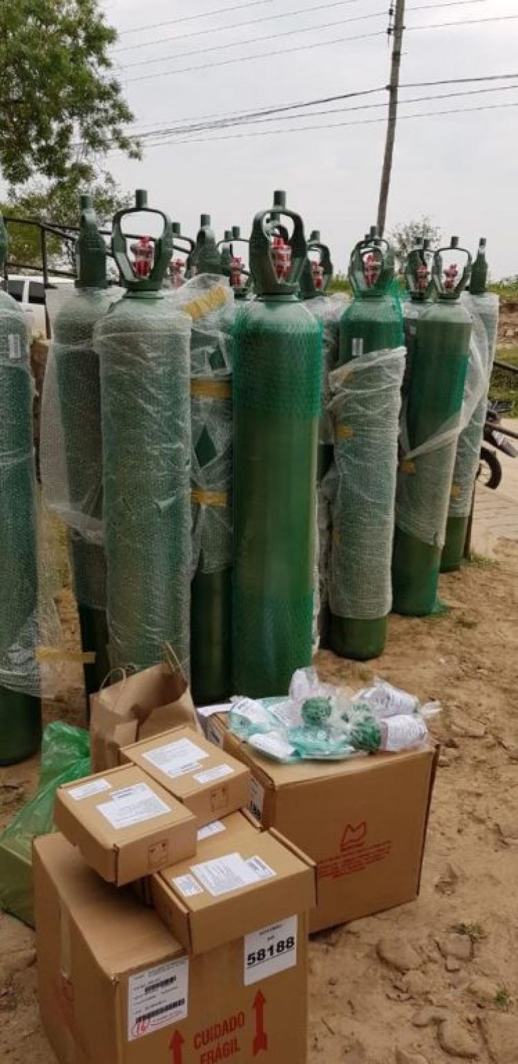 Imputados por varias causas penales donan balones de oxígeno a Hospital de Fuerte Olimpo