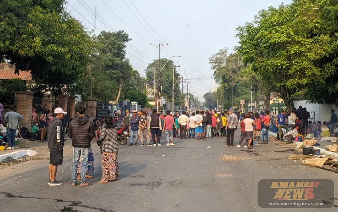 Indígenas cierran nuevamente la avenida Artigas en Asunción