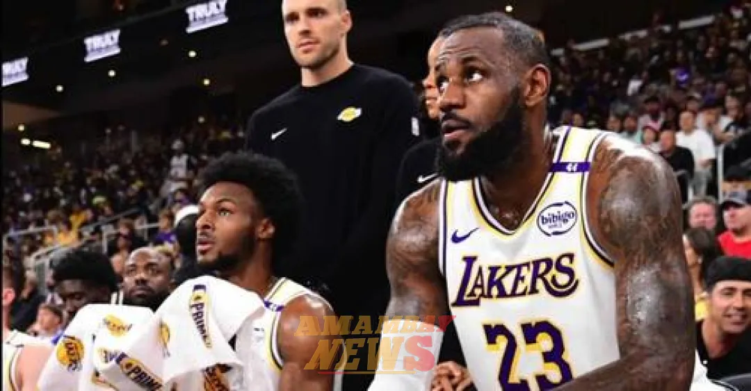 Un asunto de familia, LeBron y Bronny James juntos en un partido de los Lakers