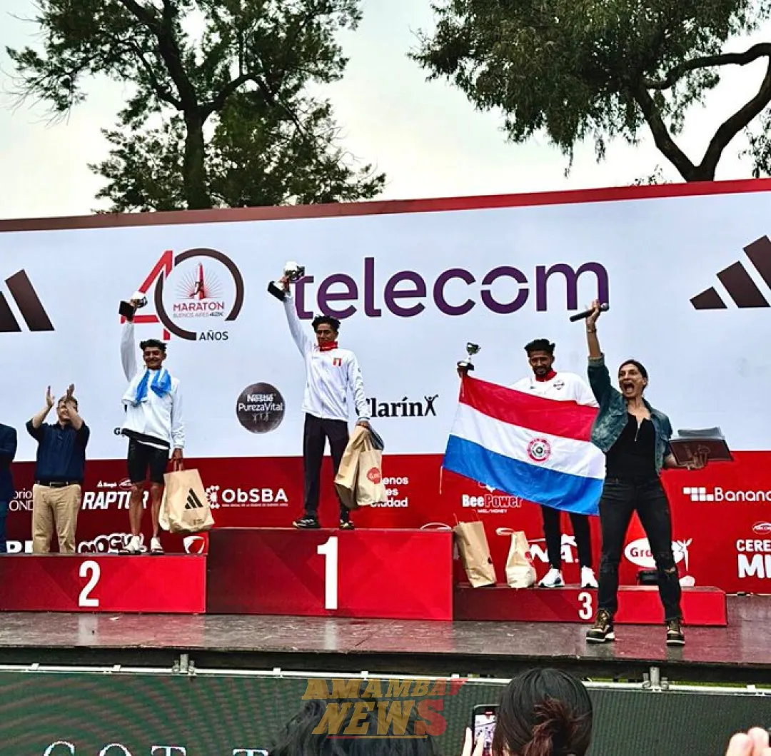 Paraguayos en el podio en el Campeonato Sudamericano de Maratón