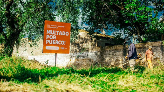San Lorenzo limpia baldíos, multa y escracha a "puercos"