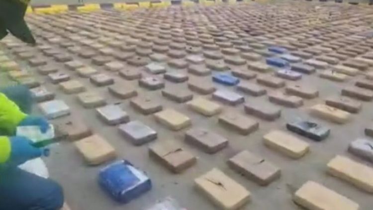 Incautan en Colombia un contenedor con 2.279 kilos de cocaína