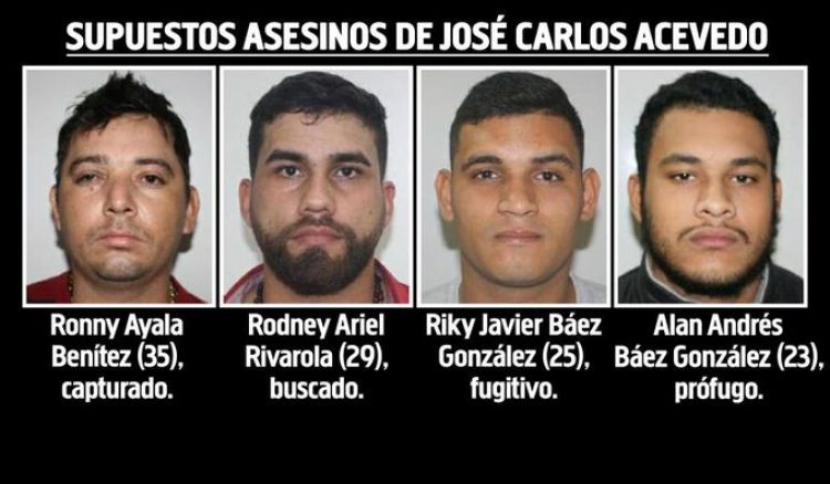 Los supuestos asesinos del intendente José Carlos Acevedo