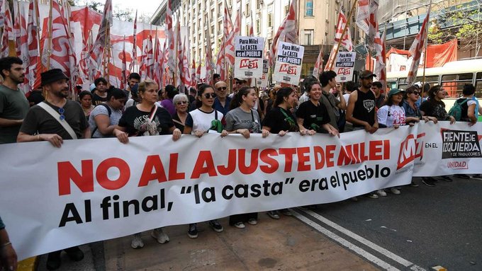 Gobierno de Milei cobrará a organizadores de protestas los 60 millones de pesos que costó el despliegue policial